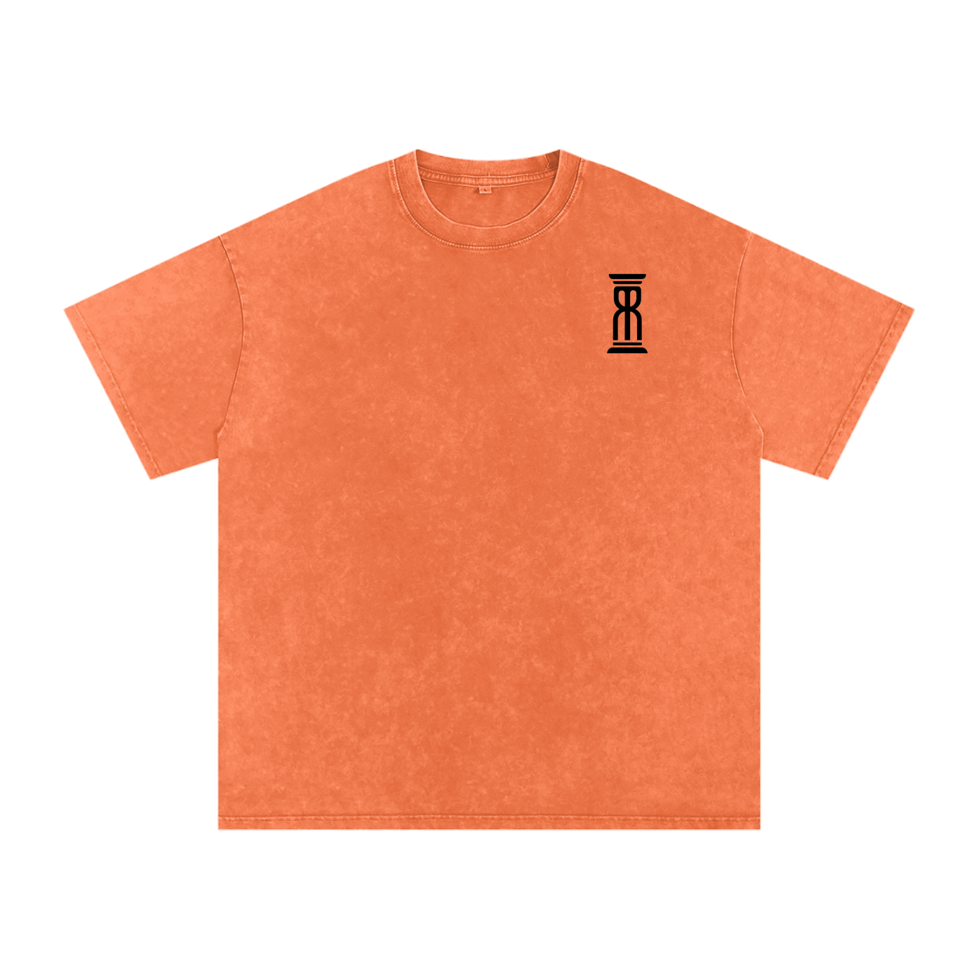 Acid-Washed Oversized Tee – Back 8Ball Statement