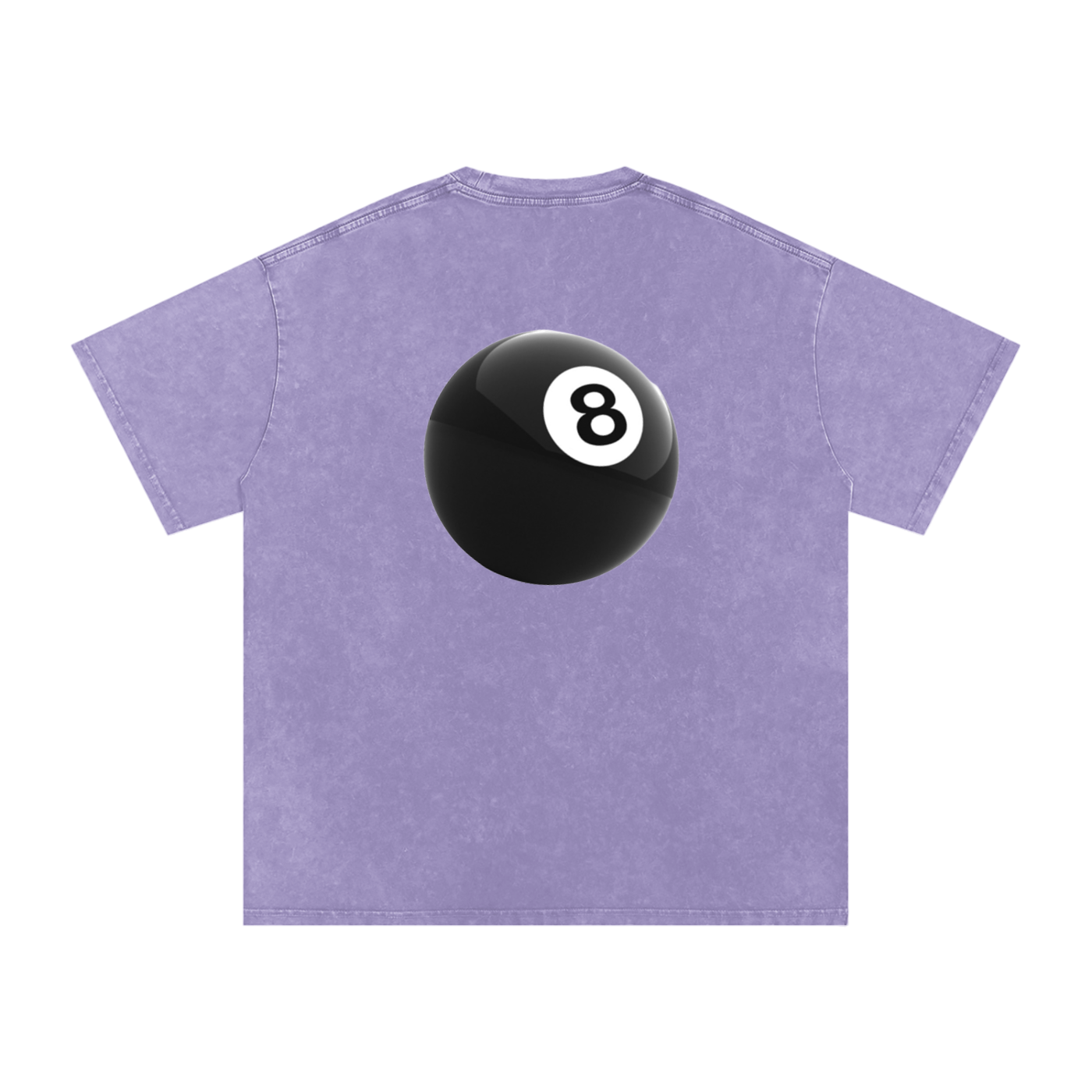Acid-Washed Oversized Tee – Back 8Ball Statement